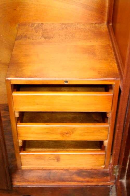 **RS17** A gorgeous vintage Imbuia ball & claw double-door wardrobe with ample hanging space