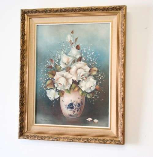 **RS17** A fabulous framed original signed "Celia Walsh-Diehl" (1915-1993) oil painting of flowers.