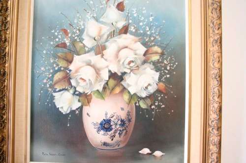 **RS17** A fabulous framed original signed "Celia Walsh-Diehl" (1915-1993) oil painting of flowers.