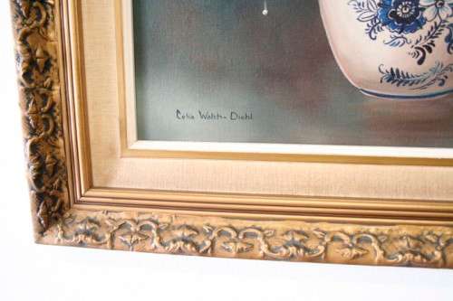 **RS17** A fabulous framed original signed "Celia Walsh-Diehl" (1915-1993) oil painting of flowers.