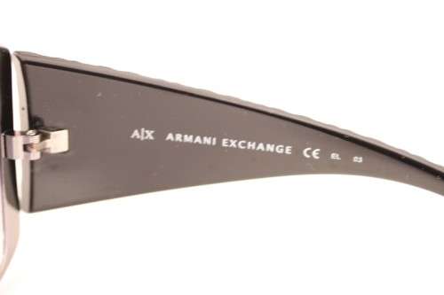 An incredible pair of black Armani Exchange (model AX008NS) unisex sunglasses in its original box