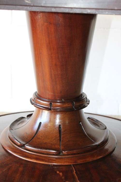 An amazing antique William IV (c1830) large Rosewood centre pedestal table on brass castors