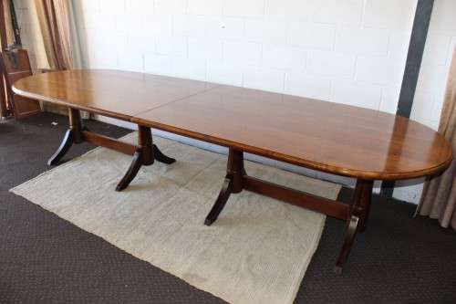 **RS17_Clearance** 3,5m long Imbuia dining room/ boardroom table in two sections for easy moving