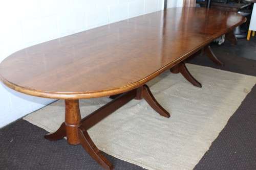 **RS17_Clearance** 3,5m long Imbuia dining room/ boardroom table in two sections for easy moving