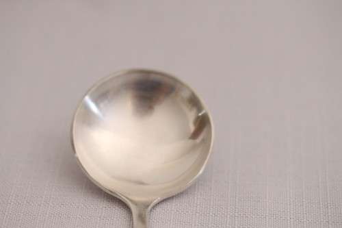 An amazing & rare antique British made EPNS silver plated "cream" spoon w/ a Mother-of-pearl handle