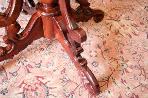 A fabulous stylish vintage Teak display/ occasional table with a ornate centre leg