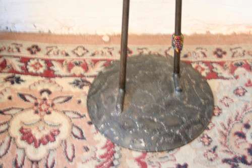 **RS17** A stunning tall beaded metal candle holder in great condition - great for ambience lighting