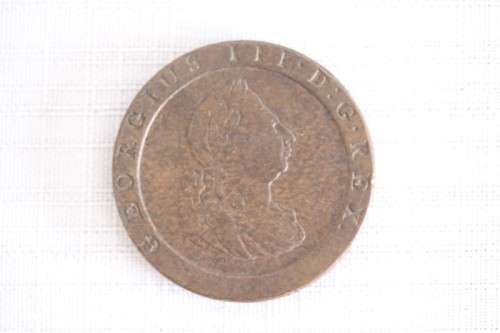 An incredibly rare antique (1797) Great Britain King George III Penny (Cartwheel) coin - WOW!!!