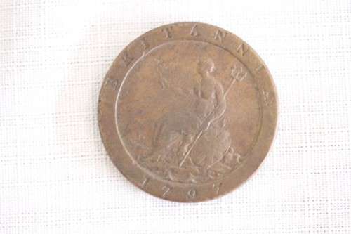 An incredibly rare antique (1797) Great Britain King George III Penny (Cartwheel) coin - WOW!!!