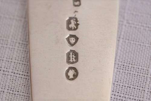 Two stunning (large) antique (1800's) British hallmarked sterling silver serving spoons