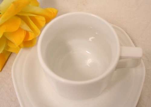 A fabulous set of four white Continental Hotelware porcelain coffee cups in great condition.RS17Sale