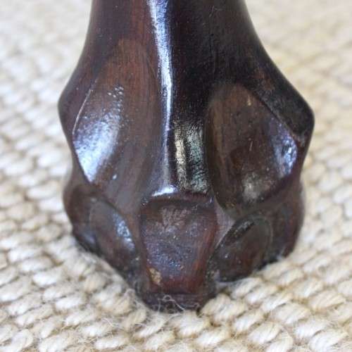 Lovely vintage (larger than normal) ball & claw Imbuia half moon display/occasional table - RS17Sale