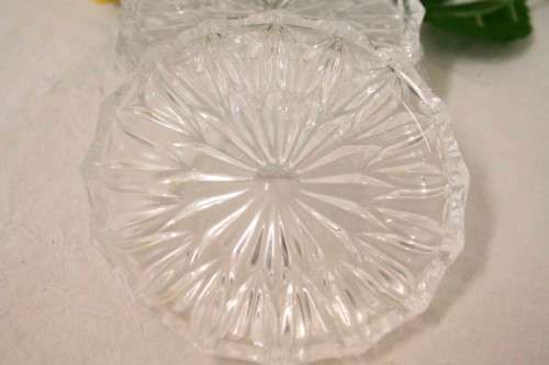 A set of four beautiful ornate glass coasters in stunning condition- RS17Sale