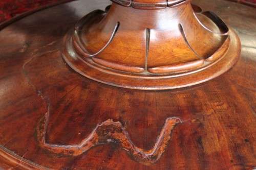 An amazing antique William IV (c1830) large Rosewood centre pedestal table on brass castors