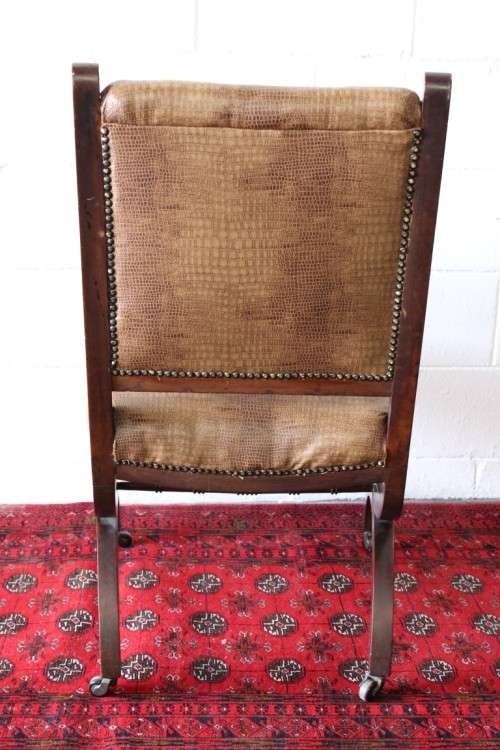A magnificent and RARE Edwardian office chair with incredible marquetry inlay detailing on castors!!