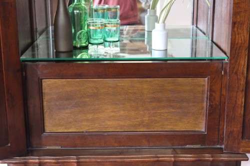 Magnificent tall Imbuia cocktail cabinet w/ a fold-down serving shelf & ball & claw legs - RS17Sale