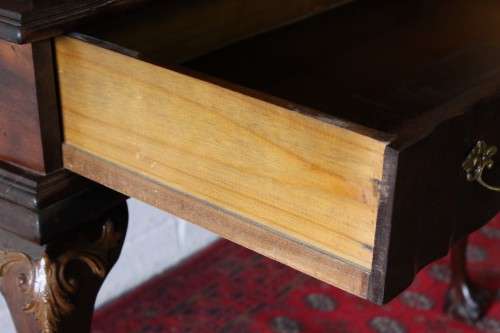 Magnificent tall Imbuia cocktail cabinet w/ a fold-down serving shelf & ball & claw legs - RS17Sale