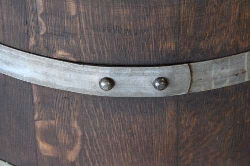 Original solid French Oak wine barrels with the original hoops in good condition!
