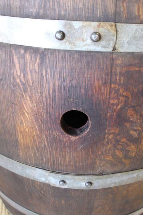 Original solid French Oak wine barrels with the original hoops in good condition!