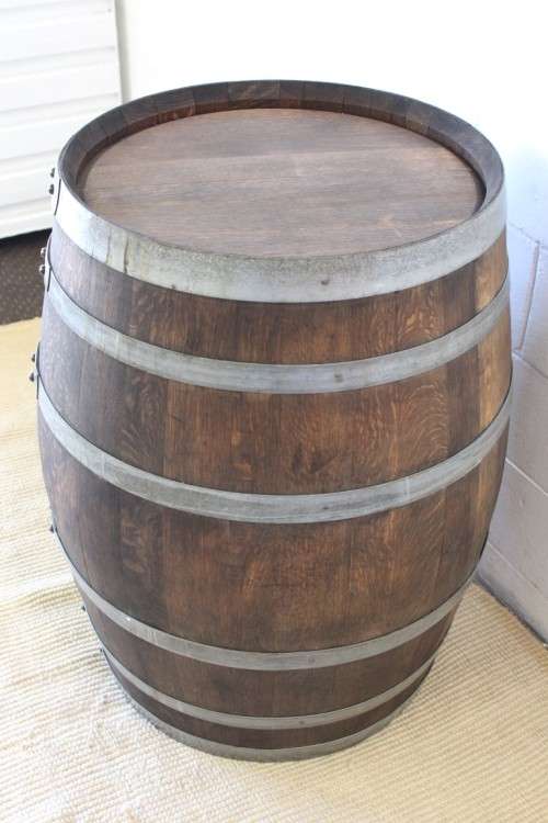Original solid French Oak wine barrels with the original hoops in good condition!