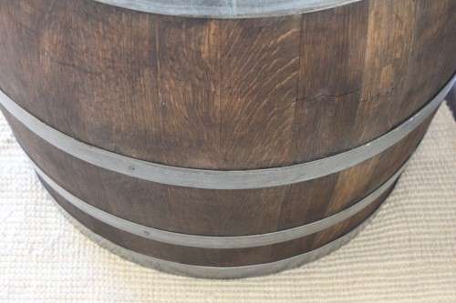 Original solid French Oak wine barrels with the original hoops in good condition!