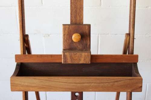 A top quality TALL (212cm) solid Meranti artist's easel with height, tilt and size adjustments, WOW