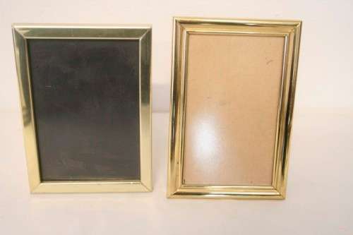 **RS17** Five lovely small assorted free standing photo frames with glass.