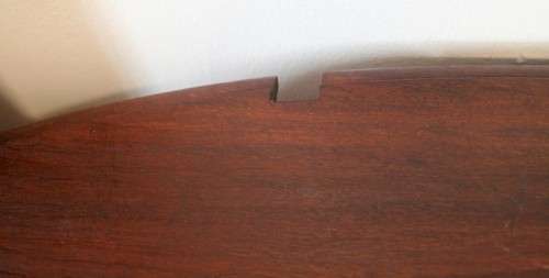 An exquisite vintage solid Imbuia ball & claw dressing table w five drawers & ornate brass handles