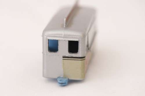 A rare original vintage (c1960) Matchbox No. 74 silver die-cast model mobile canteen in its box