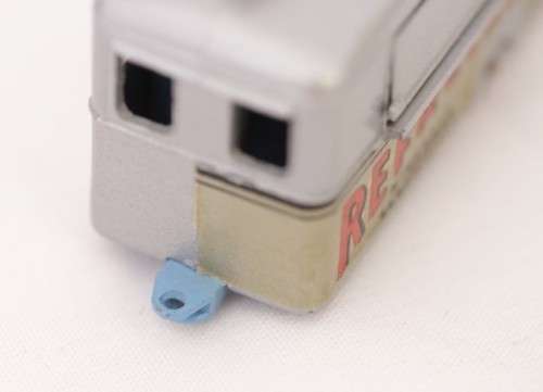 A rare original vintage (c1960) Matchbox No. 74 silver die-cast model mobile canteen in its box