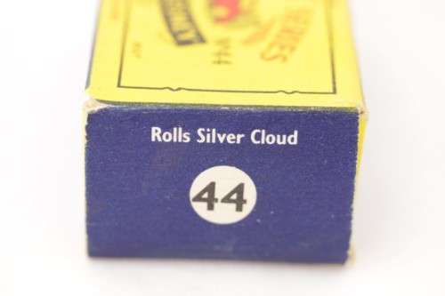 **RS17** Original vintage (c1958) Matchbox No. 44a blue Rolls-Royce Silver Cloud die-cast model car