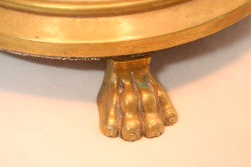 A magnificent tall decorative brass table lamp with a shade; Stunning in all living areas!