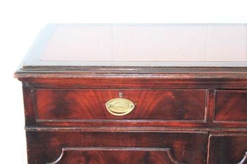 **RS17_Clearance** Rare antique (1839) leather-top cabinet off the British MV Carnarvon Castle ship