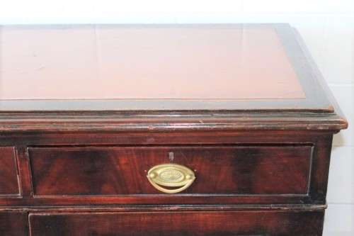 **RS17_Clearance** Rare antique (1839) leather-top cabinet off the British MV Carnarvon Castle ship