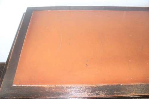 **RS17_Clearance** Rare antique (1839) leather-top cabinet off the British MV Carnarvon Castle ship