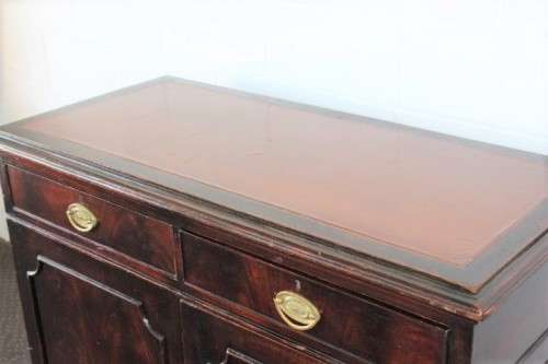 **RS17_Clearance** Rare antique (1839) leather-top cabinet off the British MV Carnarvon Castle ship