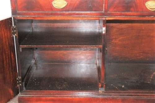 **RS17_Clearance** Rare antique (1839) leather-top cabinet off the British MV Carnarvon Castle ship