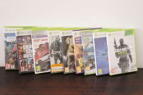**RS17** A collection of 9x "XBox 360" games including popular games for old and young - price/game