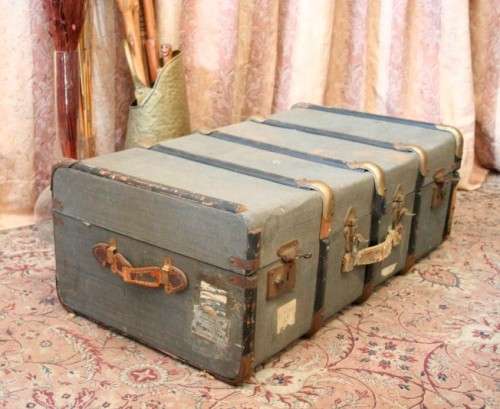 A fabulous, large vintage suitcase/ travel trunk - ideal for extra storage in the house/ display