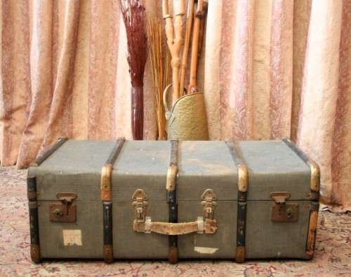 A fabulous, large vintage suitcase/ travel trunk - ideal for extra storage in the house/ display