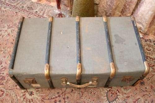 A fabulous, large vintage suitcase/ travel trunk - ideal for extra storage in the house/ display