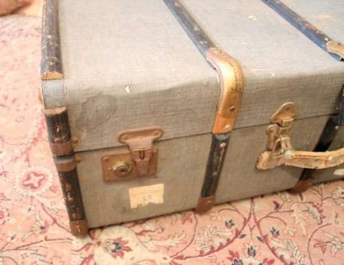 A fabulous, large vintage suitcase/ travel trunk - ideal for extra storage in the house/ display