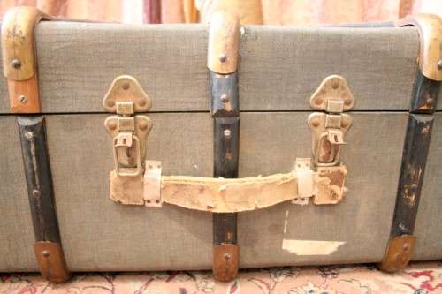 A fabulous, large vintage suitcase/ travel trunk - ideal for extra storage in the house/ display