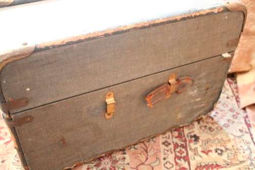 A fabulous, large vintage suitcase/ travel trunk - ideal for extra storage in the house/ display