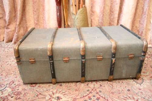 A fabulous, large vintage suitcase/ travel trunk - ideal for extra storage in the house/ display