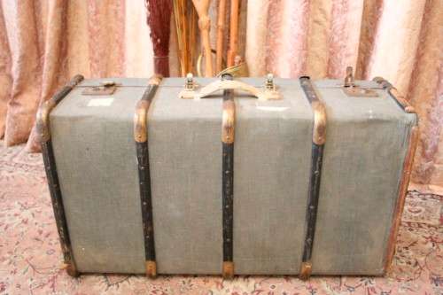 A fabulous, large vintage suitcase/ travel trunk - ideal for extra storage in the house/ display