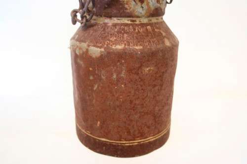 Two awesome rustic vintage 5 litre cream/ milk canister with loads of charm & character. price/can