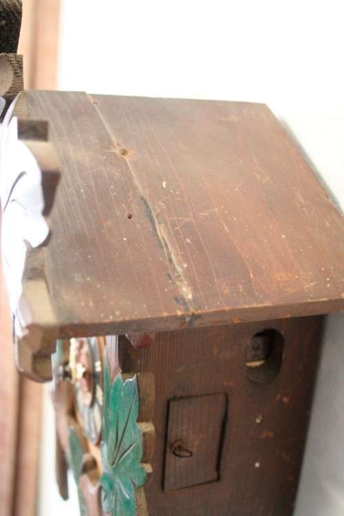 A fabulous rare original vintage hand carved German made 1-day Black Forest cuckoo clock.