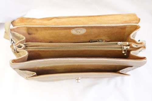 **RS17** A beautifully made original Corbeau genuine ostrich skin leather ladies handbag in beige