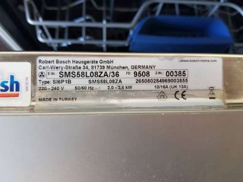 A stunning stainless steel (Silver Inox) Bosch "Serie|6" SilentPlus model: SMS58L08ZA dishwasher